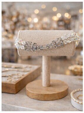 ✨ Vintage 1950s Aurora Borealis Double-Strand Crystal Bracelet ✨